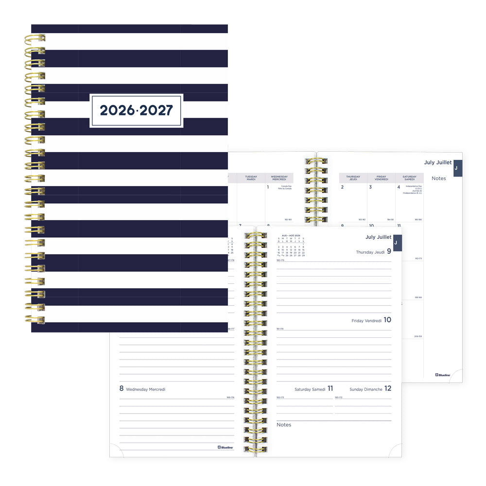 Blueline Academic Weekly Planner, Nautical, 2026-2027 - Bilingual CA114BPH.02 #colour_cabana