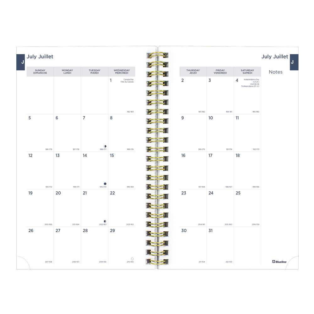 Blueline Academic Weekly Planner, Nautical, 2026-2027 - Bilingual CA114BPH.02 #colour_cabana