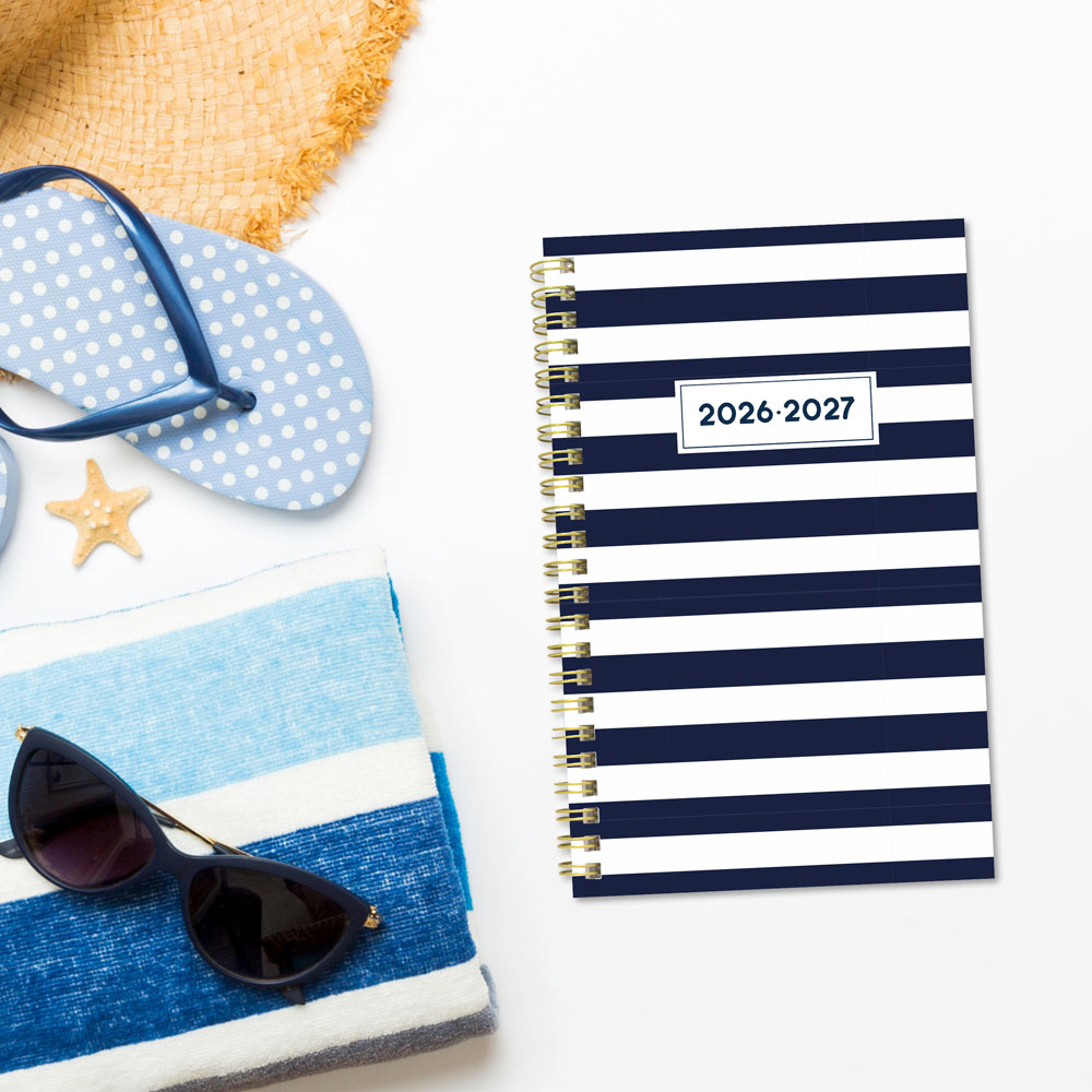 Blueline Academic Weekly Planner, Nautical, 2026-2027 - Bilingual CA114BPH.02 #colour_cabana
