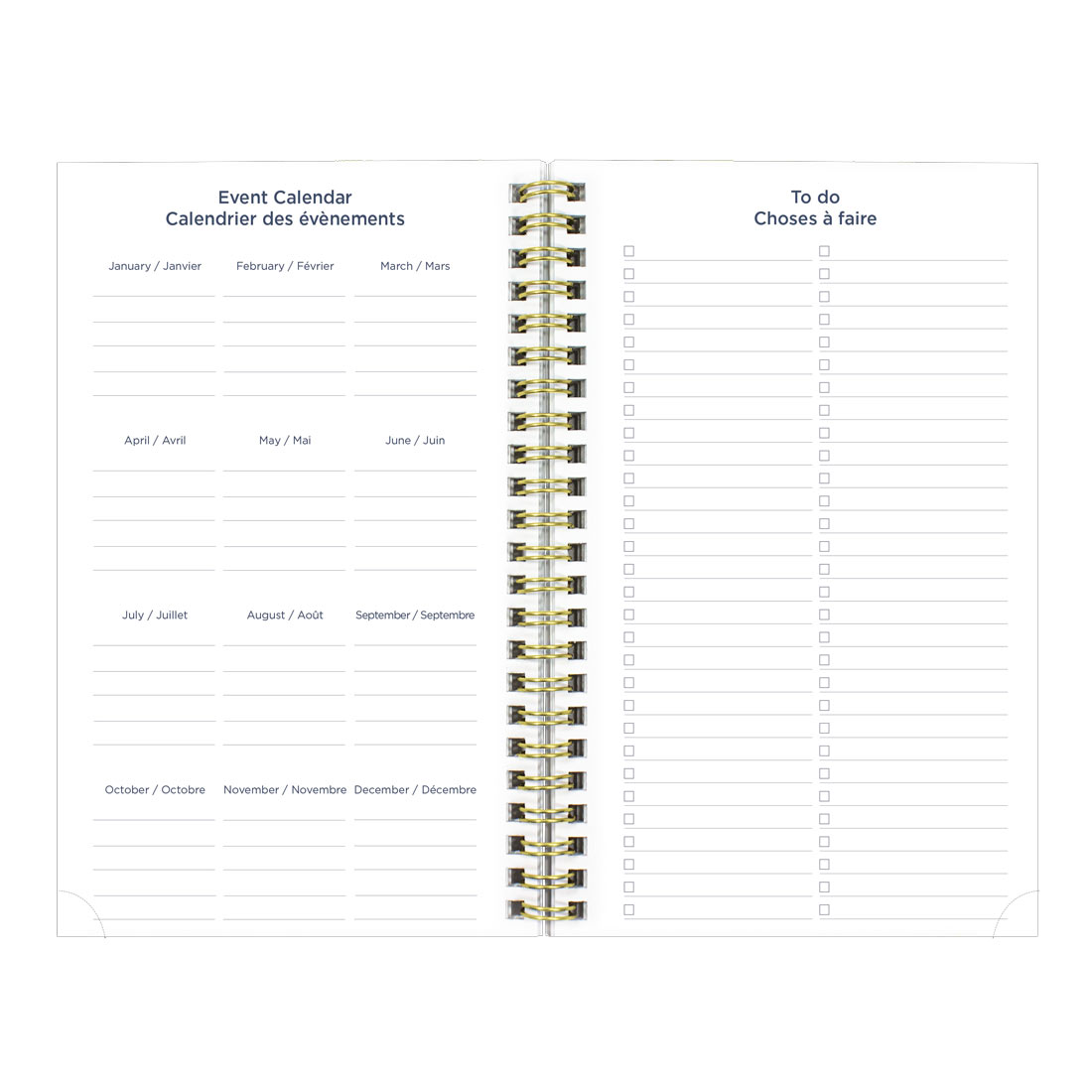 Academic Weekly Planner, Botanical, 2025-2026 - Bilingual - Blueline CA114BPM-26 #colour_botanical yellow