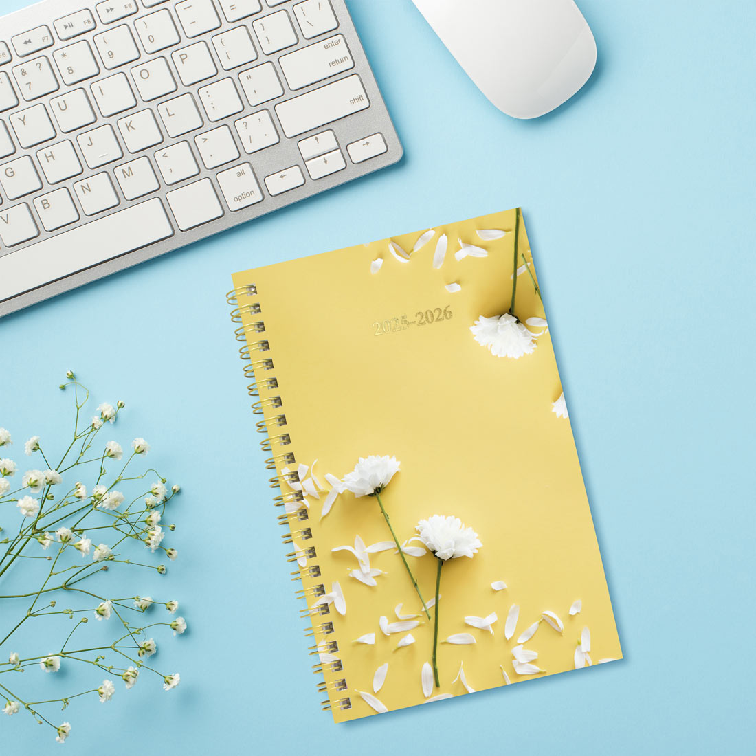 Academic Weekly Planner, Botanical, 2025-2026 - Bilingual - Blueline CA114BPM-26 #colour_botanical yellow