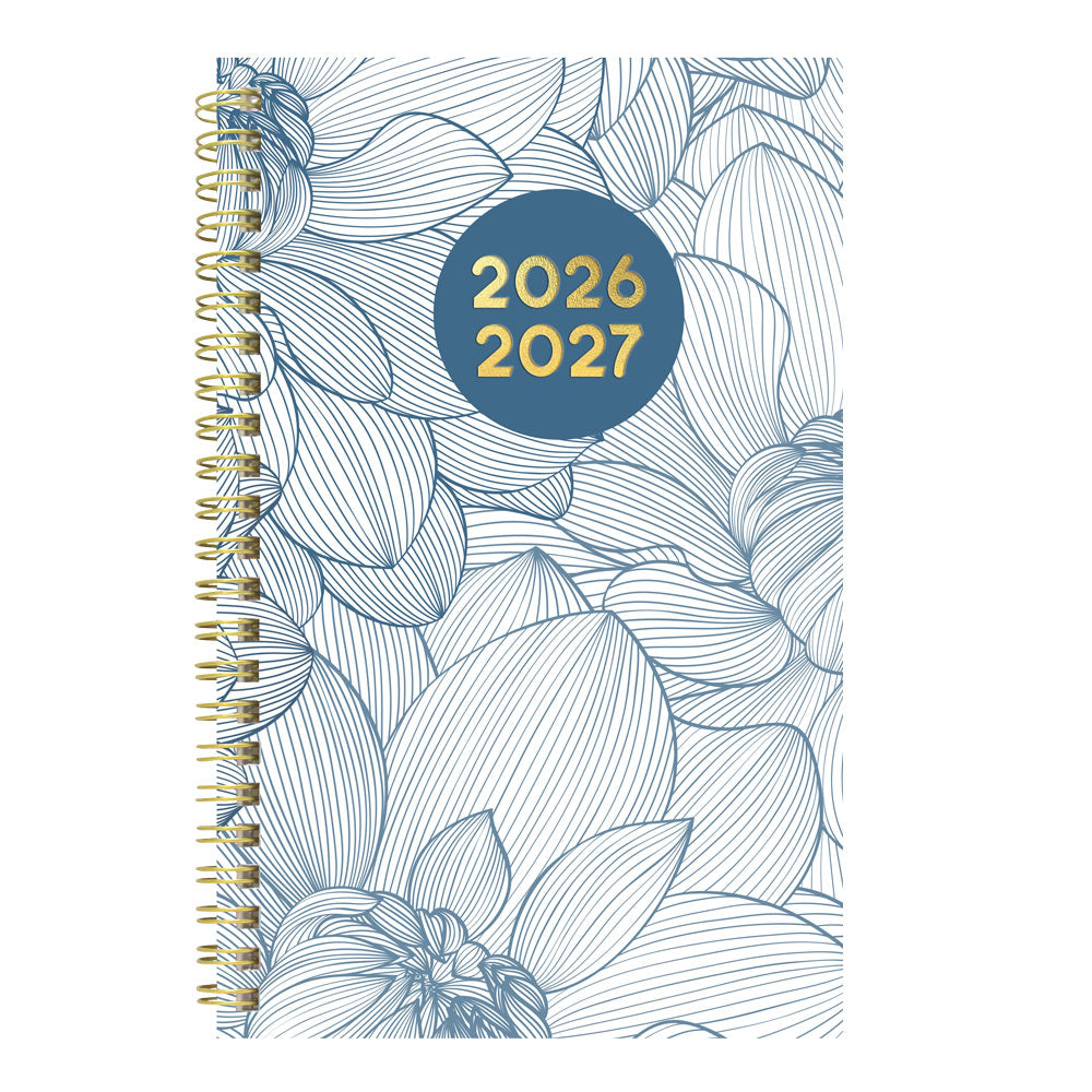 Blueline Academic Weekly Planner, Floral, 2026-2027 - Bilingual CA114BPM.01 #colour_floral-blue
