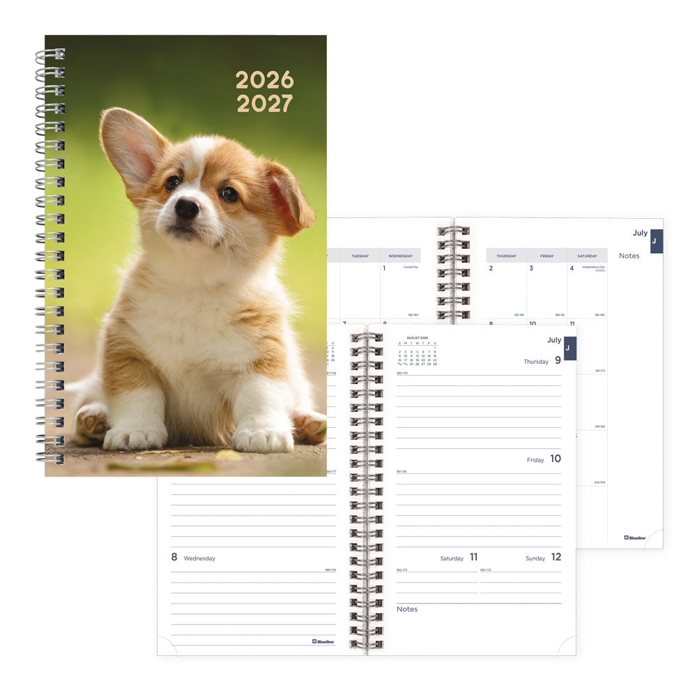 Blueline Academic Weekly Planner, Animal, 2026-2027 CA114PA.02 #colour_dog