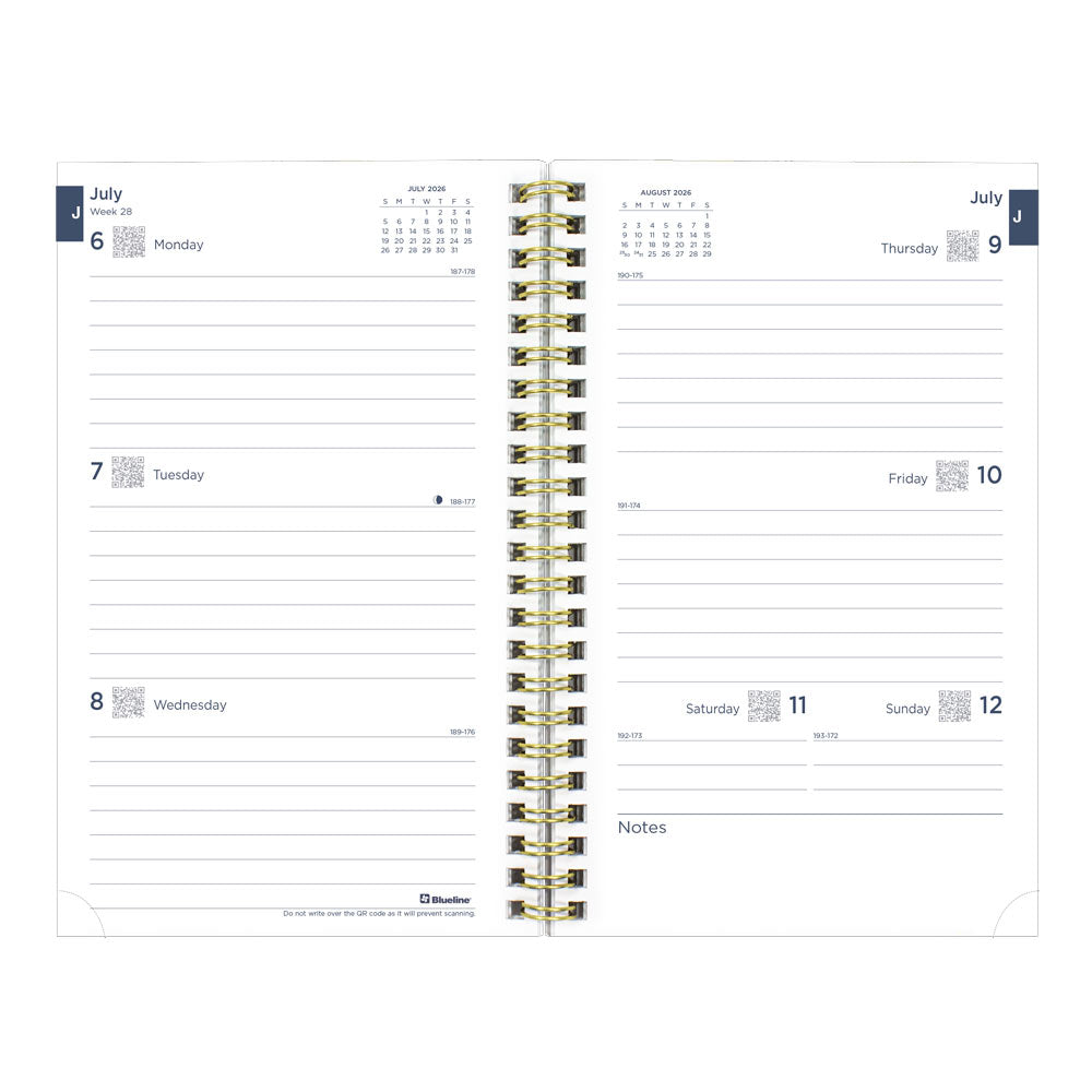 Blueline Academic Weekly Planner, Blossom, 2026-2027 - English CA114PG.02 #colour_blossom-pink
