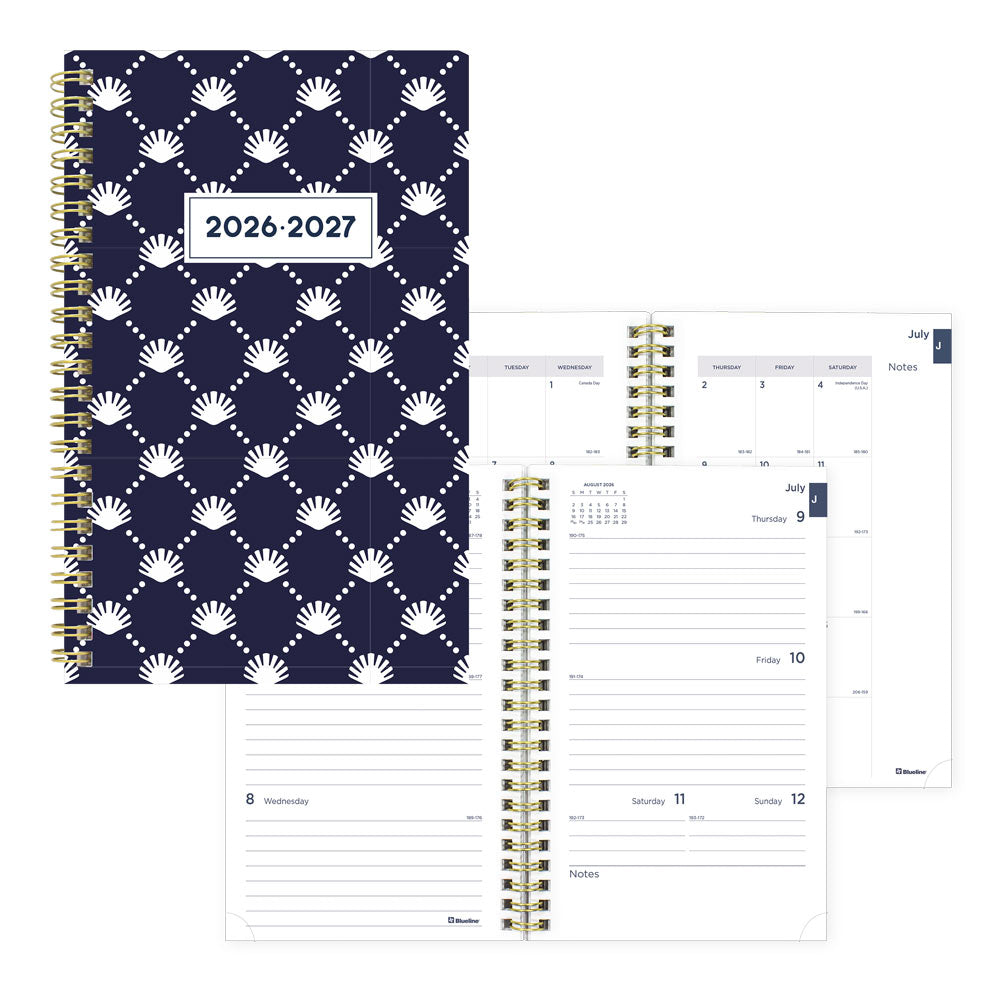 Blueline Academic Weekly Planner, Nautical, 2026-2027 CA114PH.03 #colour_shells
