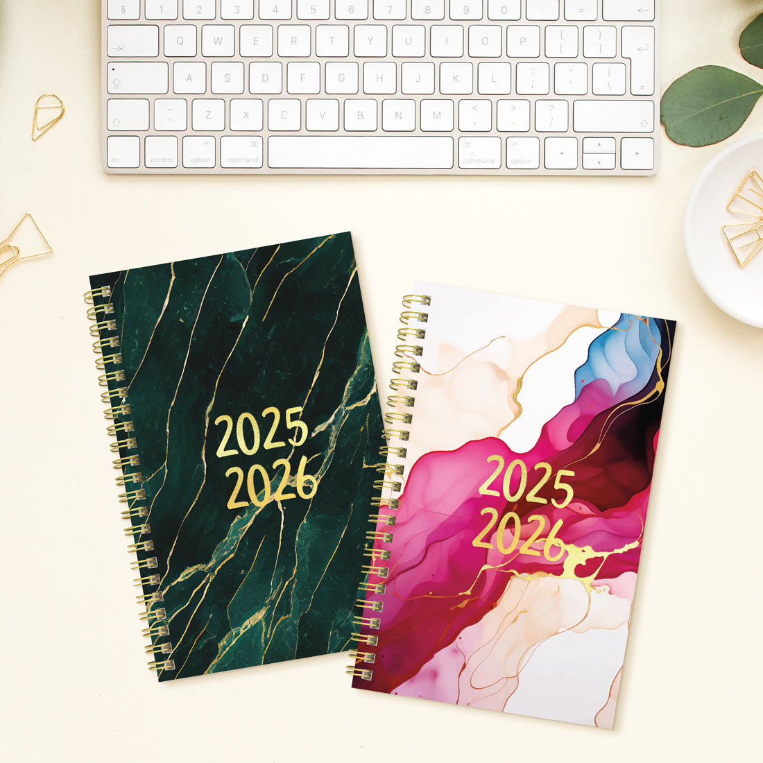 Academic Weekly Planner, Marble, 2025-2026, Blueline CA114PI-26 #colour_marble-pink