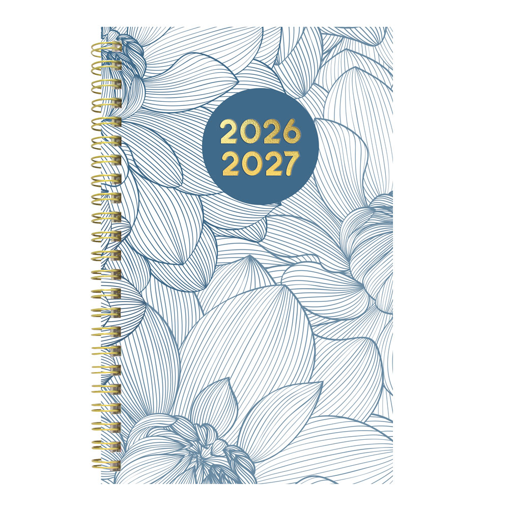Blueline Academic Weekly Planner, Floral, 2026-2027, English CA114PM.01 CA114PM.01 #colour_floral-blue