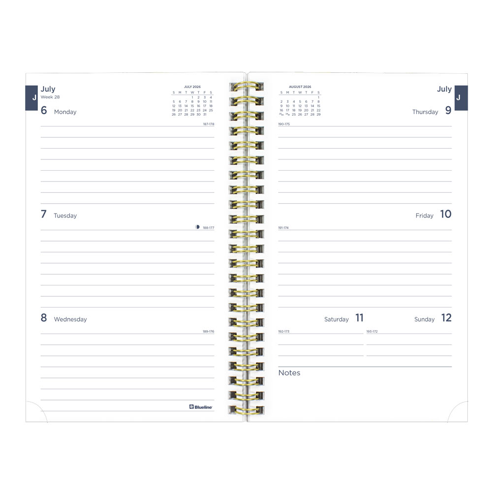 Blueline Academic Weekly Planner, Floral, 2026-2027, English CA114PM.01 CA114PM.01 #colour_floral-blue