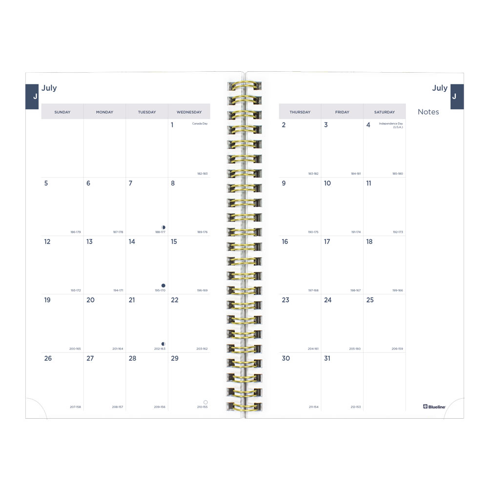 Blueline Academic Weekly Planner, Floral, 2026-2027, English CA114PM.02 CA114PM.02 #colour_floral-green