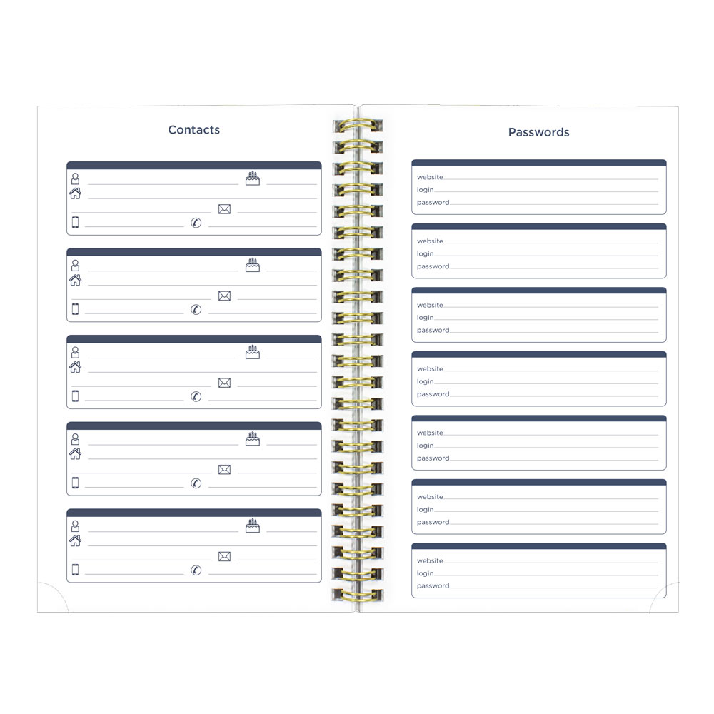 Blueline Academic Weekly Planner, Floral, 2026-2027, English CA114PM.02 CA114PM.02 #colour_floral-green