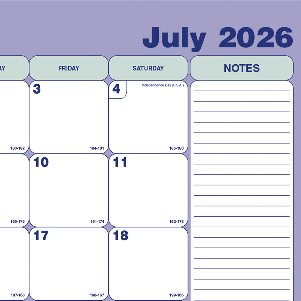 Blueline Academic Monthly Desk Pad Calendar, Classic, 2026-2027 CA181731