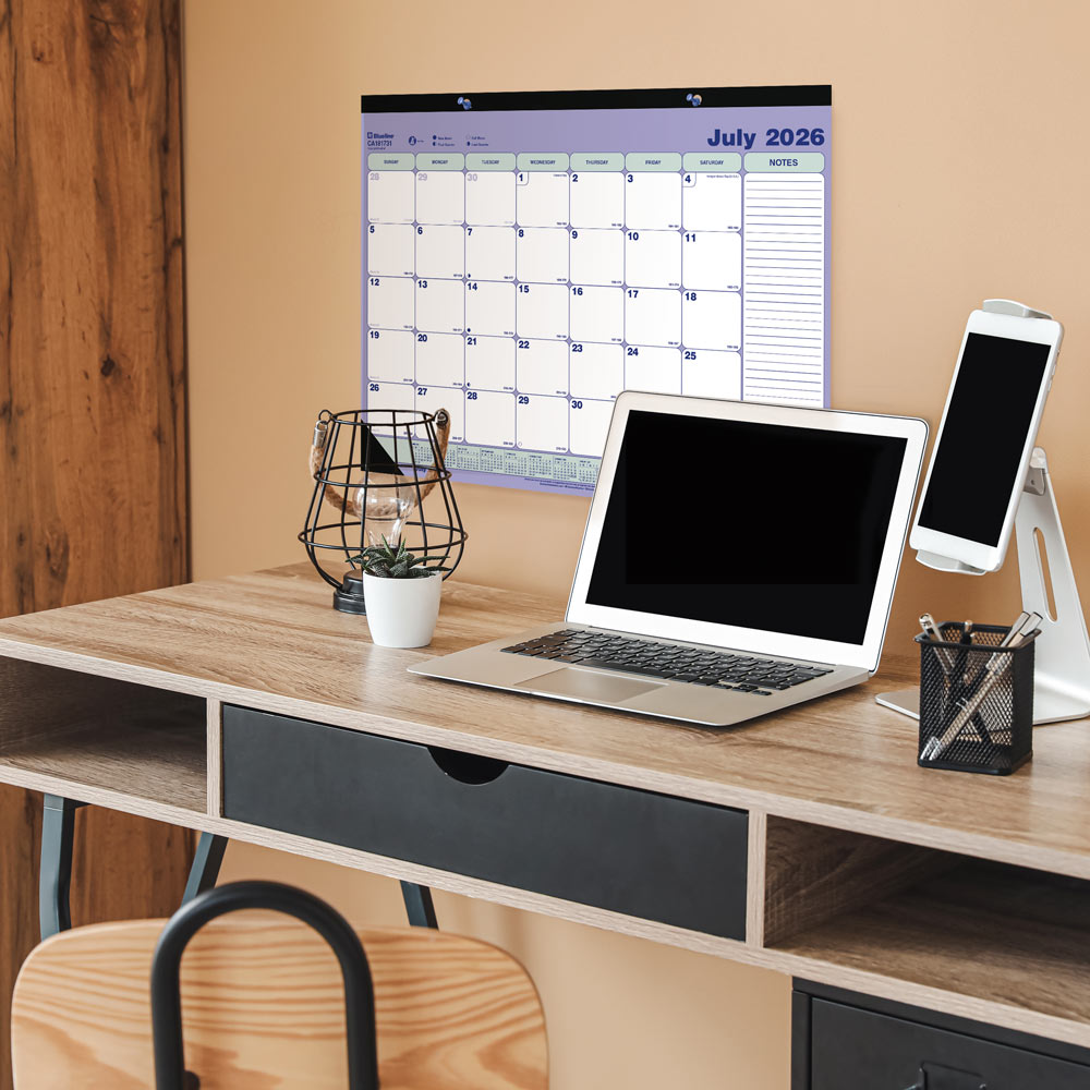 Blueline Academic Monthly Desk Pad Calendar, Classic, 2026-2027 CA181731