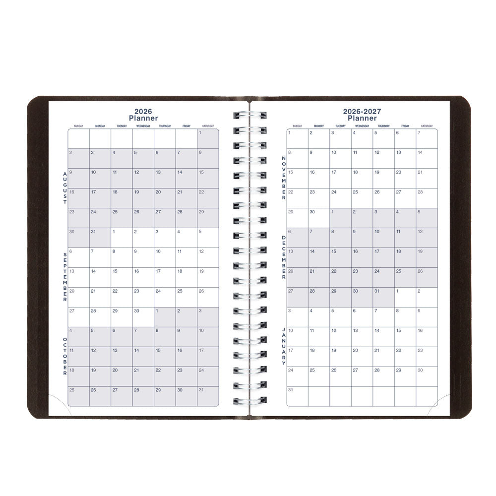 Blueline Academic Daily Planner, Classic Black, 2026-2027 - English CA201.BLK