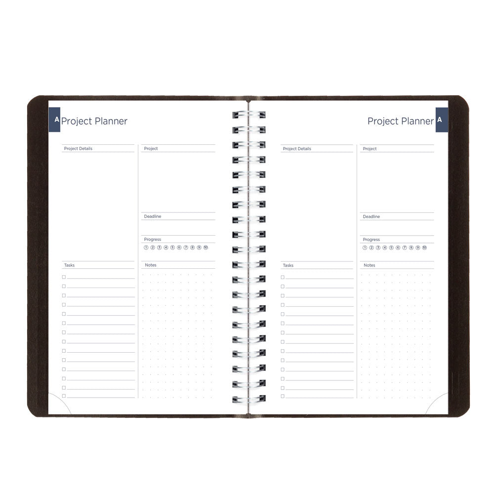 Blueline Academic Daily Planner, Classic Black, 2026-2027 - English CA201.BLK