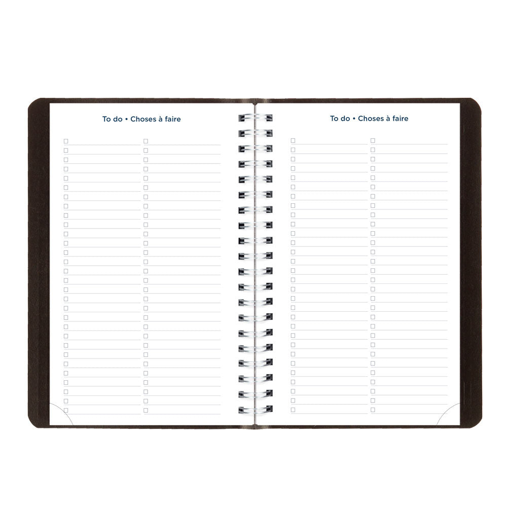Blueline Academic Daily Planner, Classic Black, 2026-2027 - Bilingual CA201B.BLK
