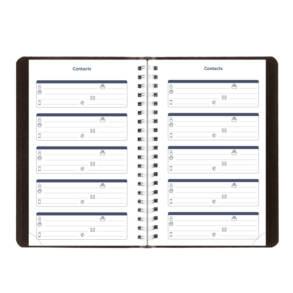 Blueline Academic Daily Planner, Classic Black, 2026-2027 - Bilingual CA201B.BLK