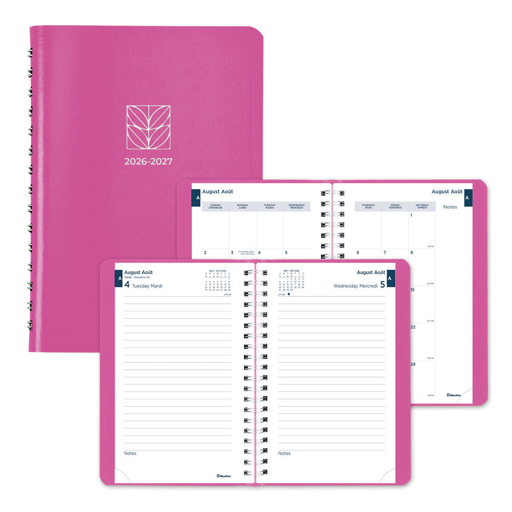 Blueline Academic Daily Planner, Fashion, 2026-2027 - Bilingual CA201BF.01 #colour_fashion-pink