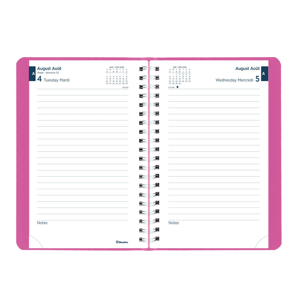 Blueline Academic Daily Planner, Fashion, 2026-2027 - Bilingual CA201BF.01 #colour_fashion-pink