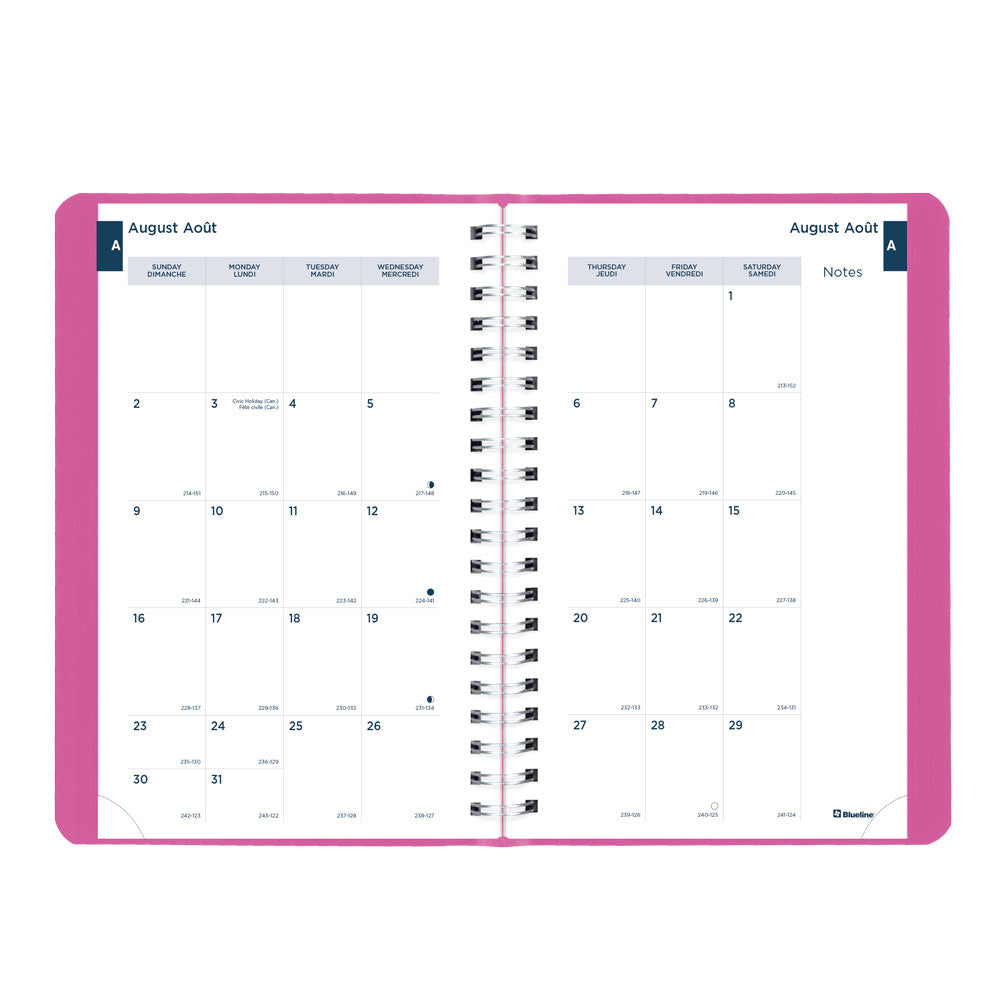 Blueline Academic Daily Planner, Fashion, 2026-2027 - Bilingual CA201BF.01 #colour_fashion-pink