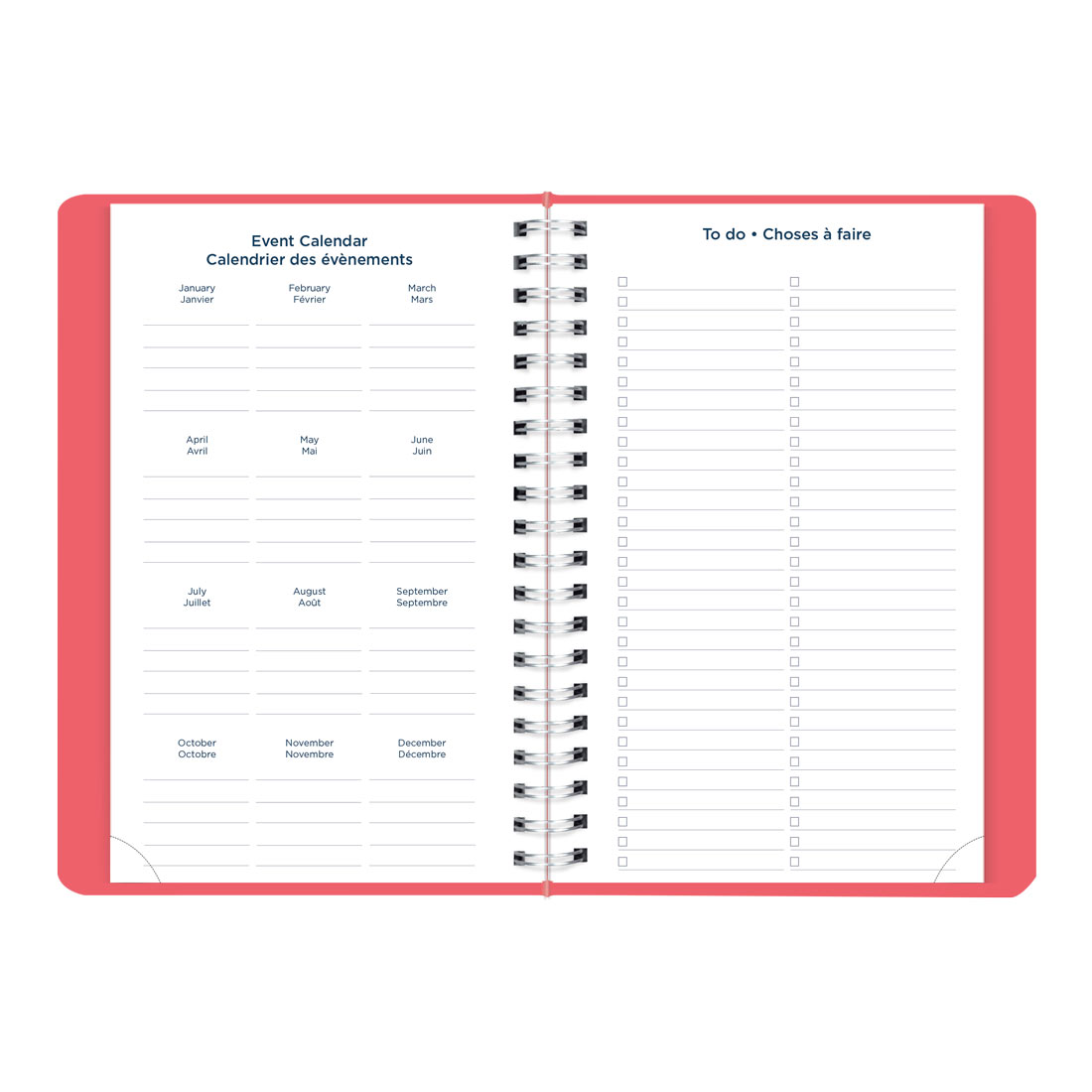 Academic Daily Planner, Fashion, 2025-2026 - Bilingual - Blueline CA201BF-26 #colour_fashion pink