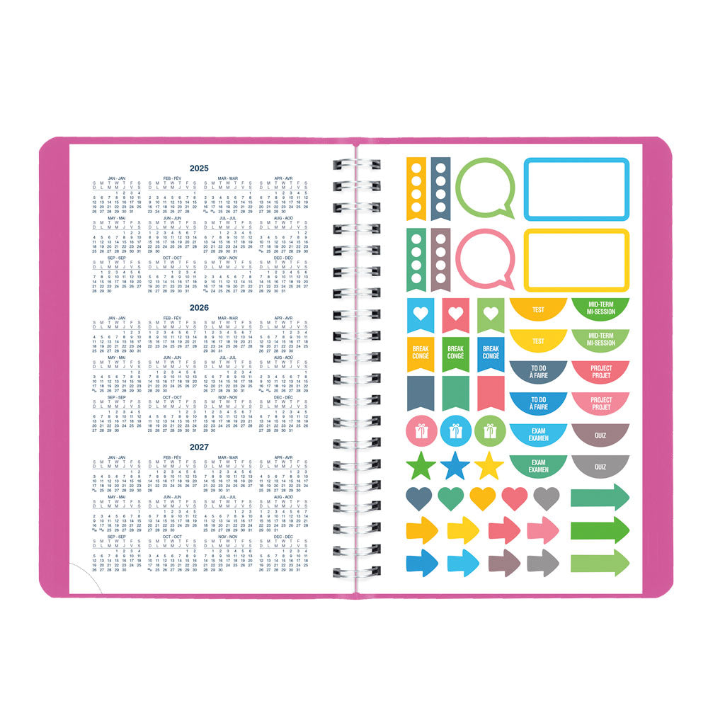 Blueline Academic Daily Planner, Fashion, 2026-2027 - Bilingual CA201BF.01 #colour_fashion-pink
