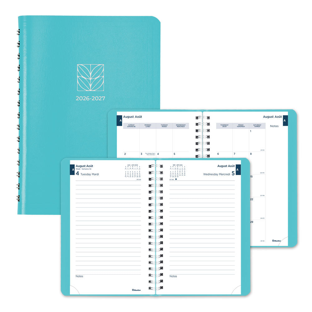 Blueline Academic Daily Planner, Fashion, 2026-2027 - Bilingual CA201BF.02 #colour_fashion-blue
