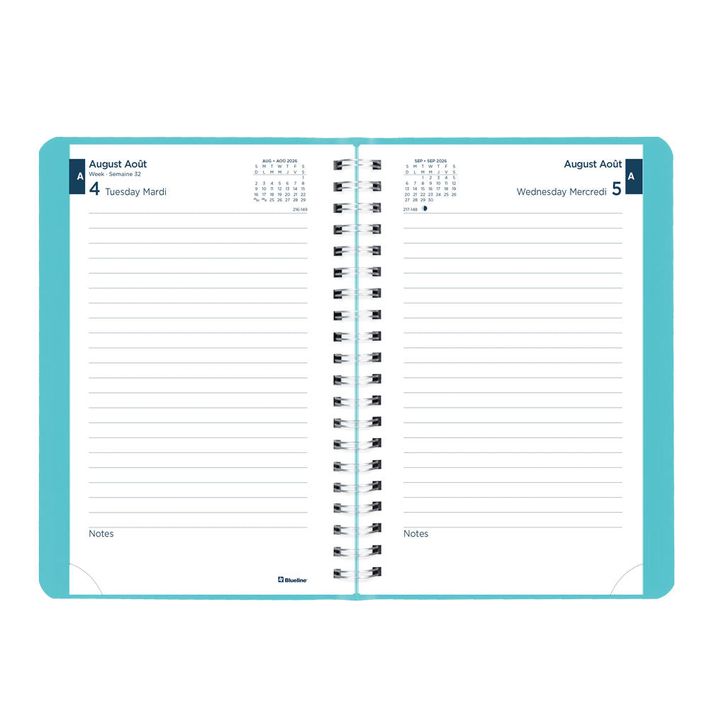 Blueline Academic Daily Planner, Fashion, 2026-2027 - Bilingual CA201BF.02 #colour_fashion-blue