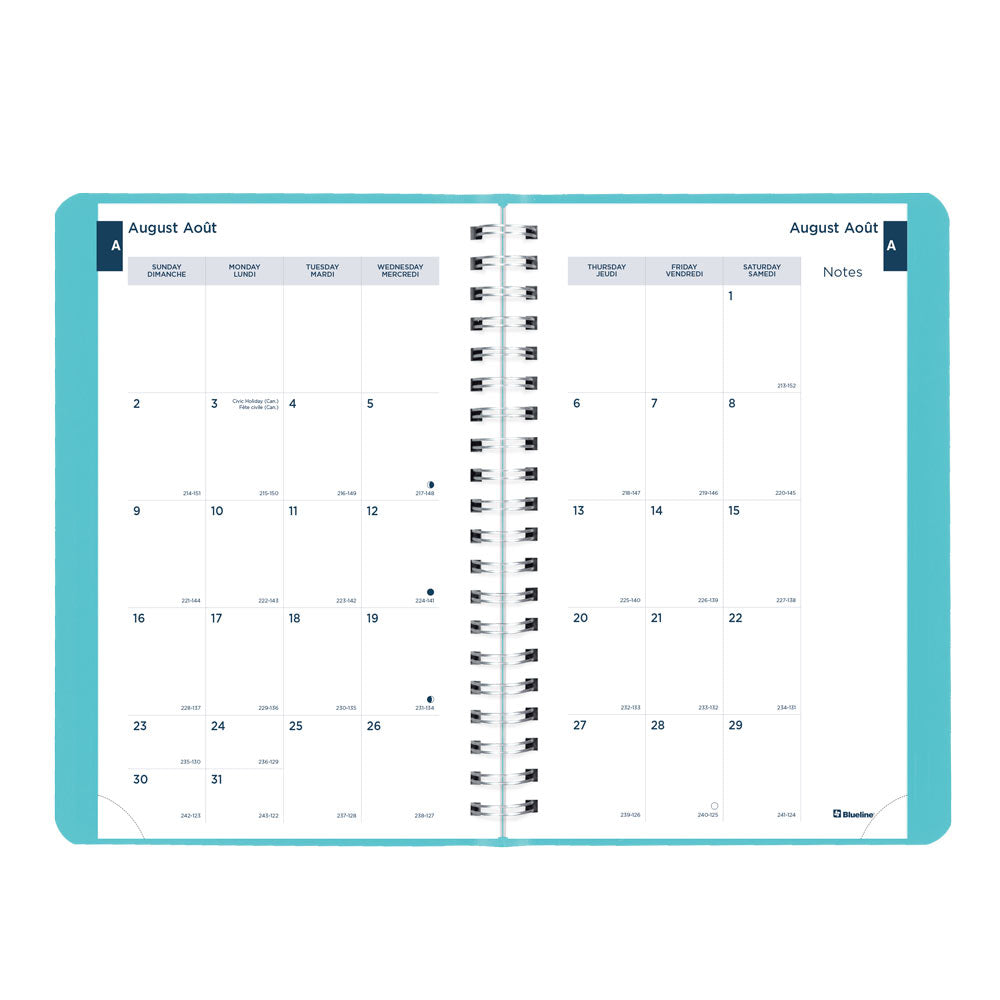 Blueline Academic Daily Planner, Fashion, 2026-2027 - Bilingual CA201BF.02 #colour_fashion-blue
