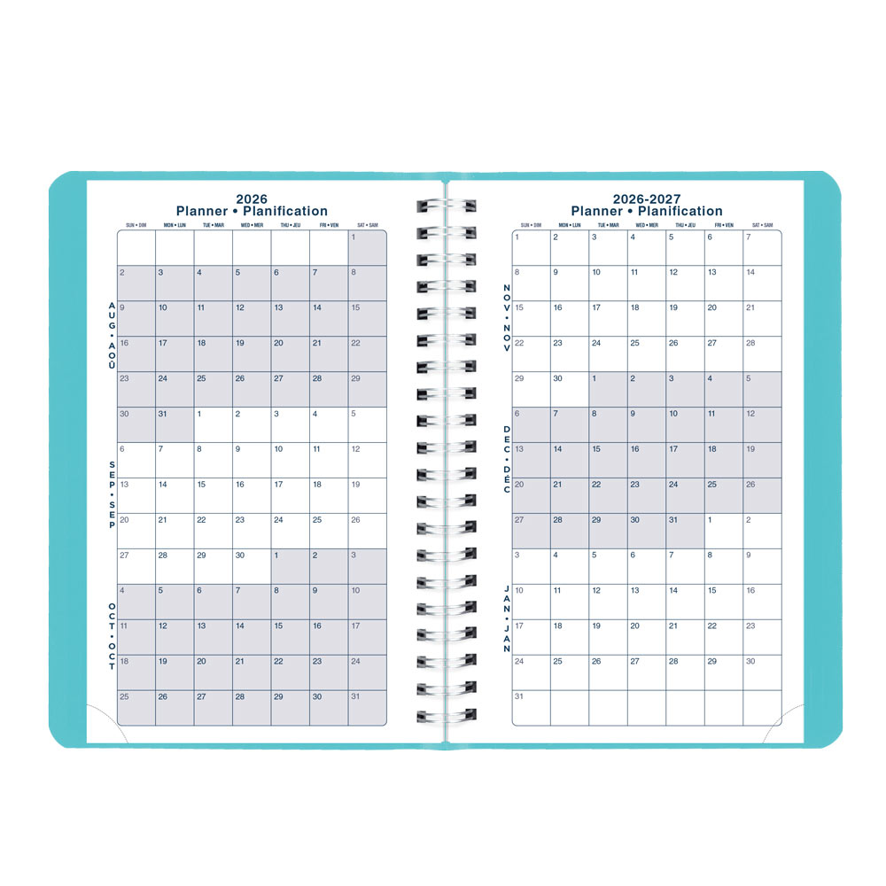 Blueline Academic Daily Planner, Fashion, 2026-2027 - Bilingual CA201BF.02 #colour_fashion-blue