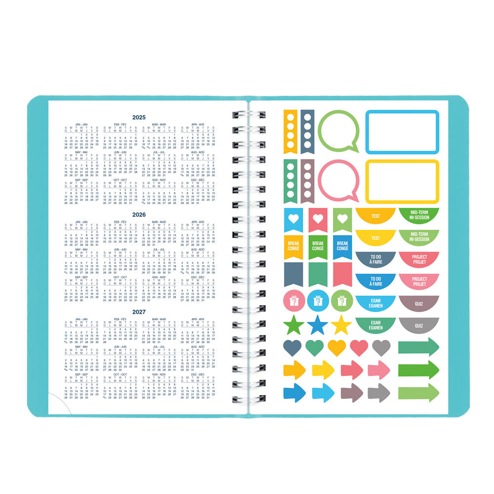 Blueline Academic Daily Planner, Fashion, 2026-2027 - Bilingual CA201BF.02 #colour_fashion-blue