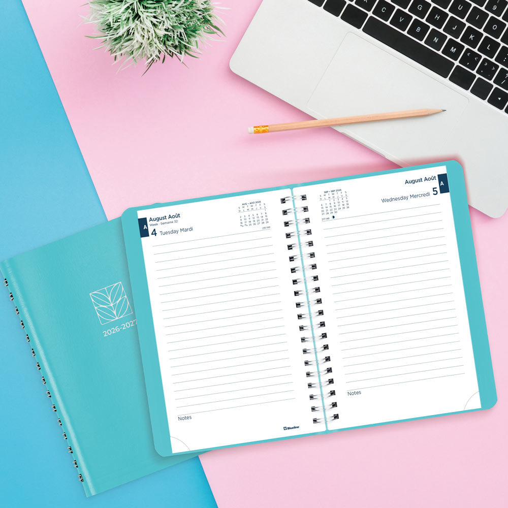Blueline Academic Daily Planner, Fashion, 2026-2027 - Bilingual CA201BF.02 #colour_fashion-blue
