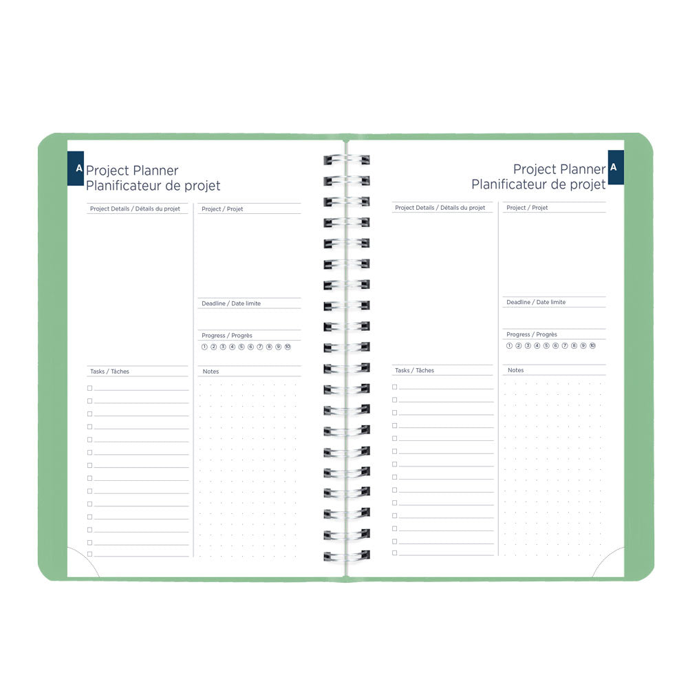 Blueline Academic Daily Planner, Fashion, 2026-2027 - Bilingual CA201BF.03 #colour_fashion-green