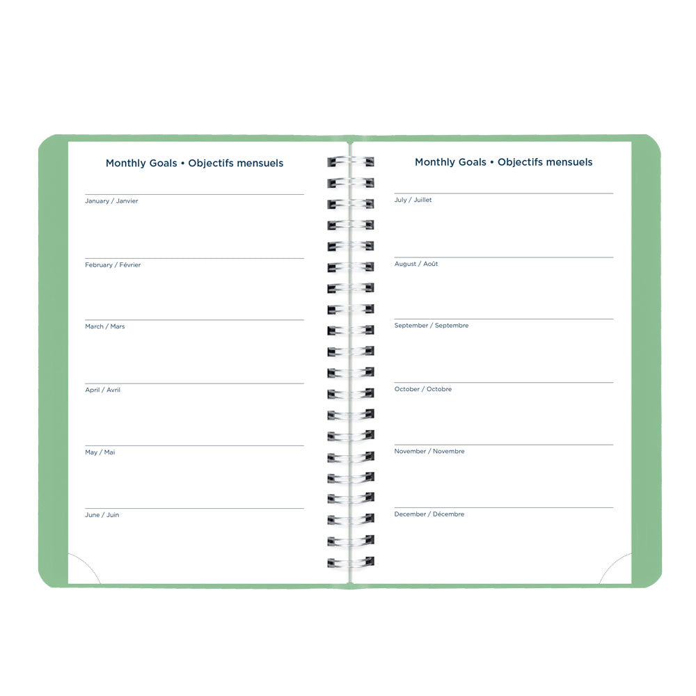 Blueline Academic Daily Planner, Fashion, 2026-2027 - Bilingual CA201BF.03 #colour_fashion-green