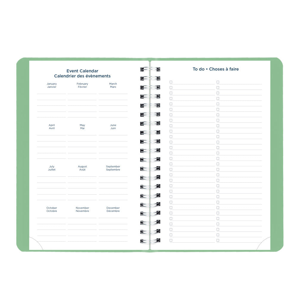 Blueline Academic Daily Planner, Fashion, 2026-2027 - Bilingual CA201BF.03 #colour_fashion-green