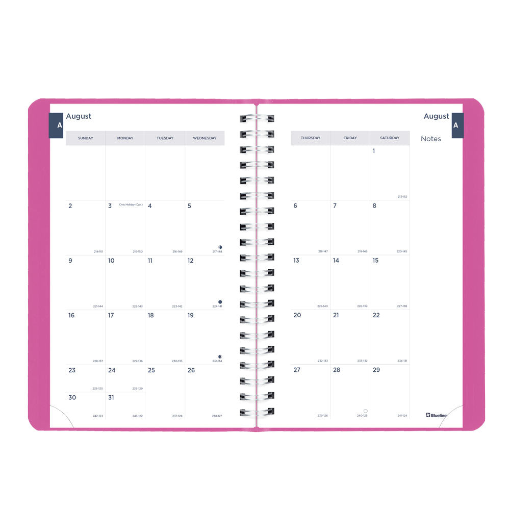 Blueline Academic Daily Planner, Fashion, 2026-2027 - English CA201F.01 #colour_fashion-pink