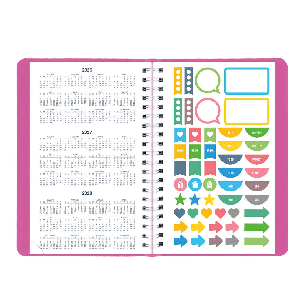 Blueline Academic Daily Planner, Fashion, 2026-2027 - English CA201F.01 #colour_fashion-pink