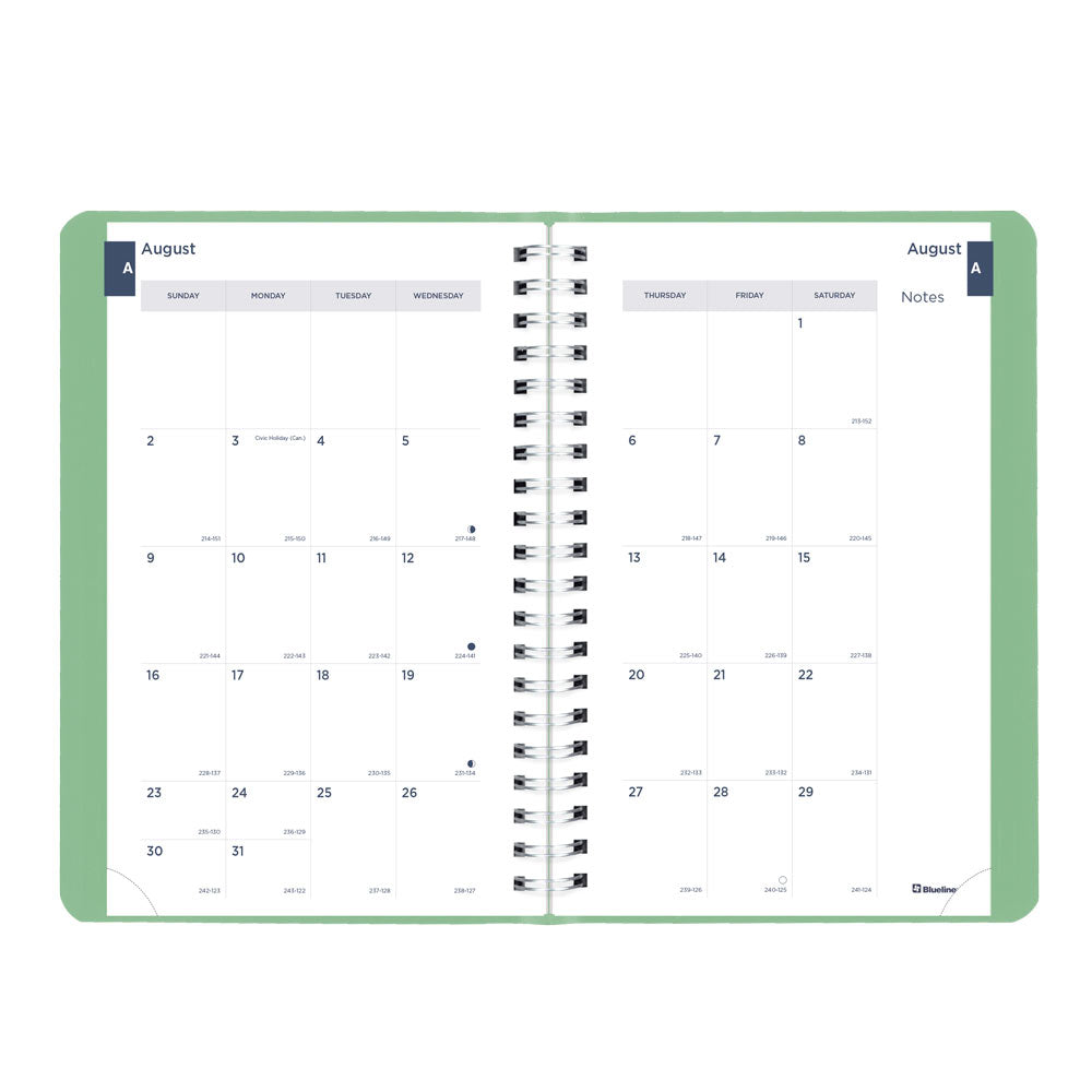 Blueline Academic Daily Planner, Fashion, 2026-2027 - English CA201F.03 #colour_fashion-green