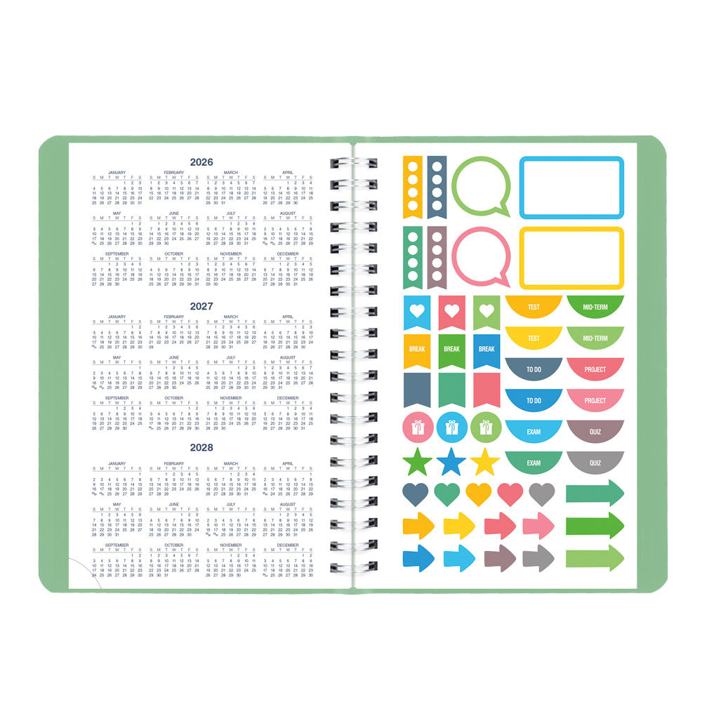 Blueline Academic Daily Planner, Fashion, 2026-2027 - English CA201F.03 #colour_fashion-green