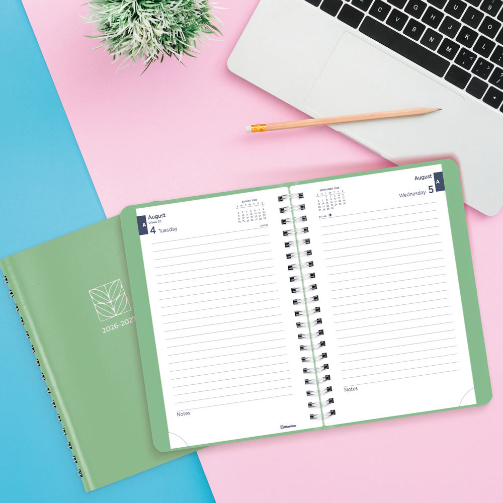 Blueline Academic Daily Planner, Fashion, 2026-2027 - English CA201F.03 #colour_fashion-green