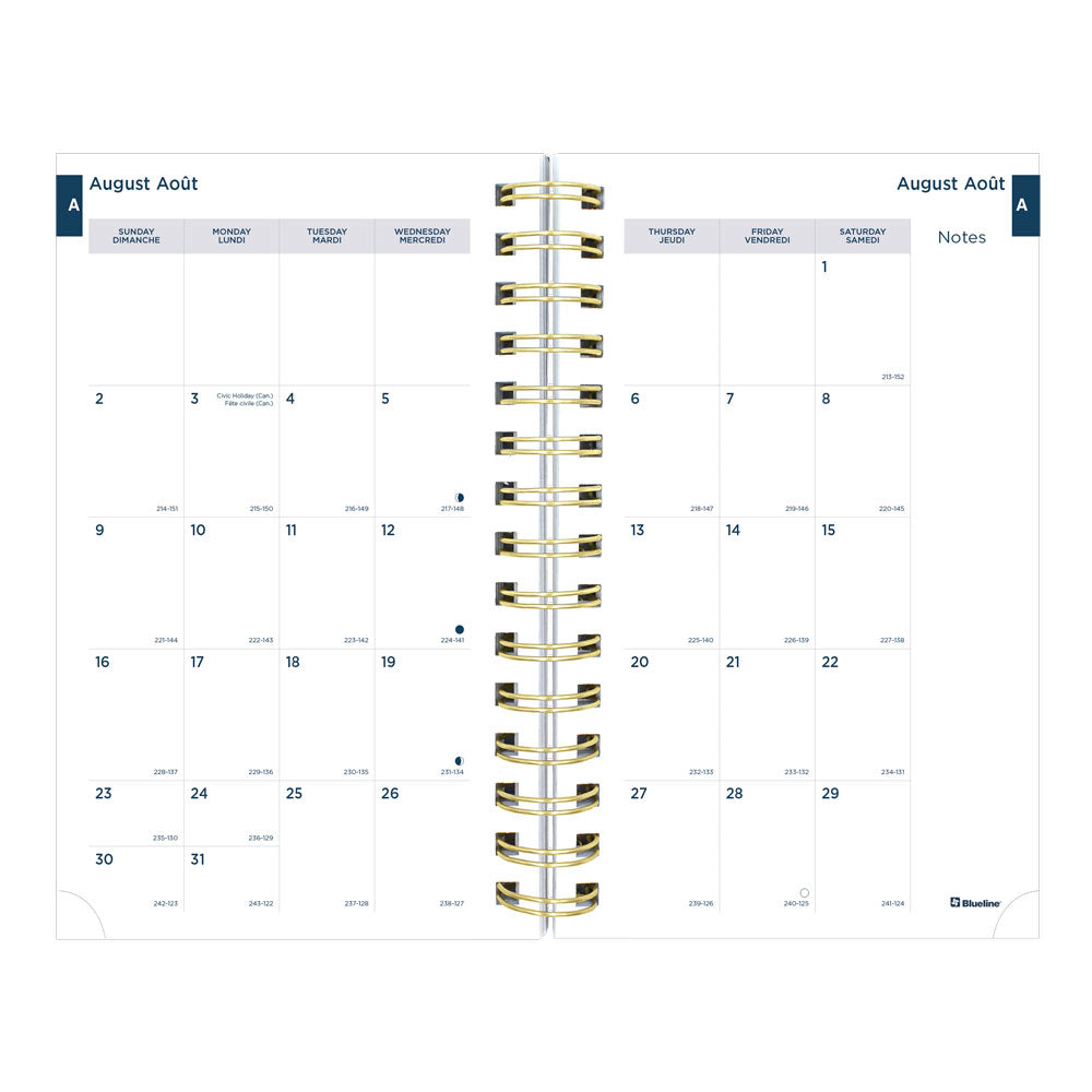 Blueline Academic Daily Planner, Blossom, 2026-2027 - Bilingual CA214BPG.01 #colour_blossom-yellow