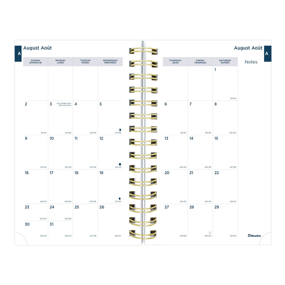 Blueline Academic Daily Planner, Blossom, 2026-2027 - Bilingual CA214BPG.02 #colour_blossom-pink