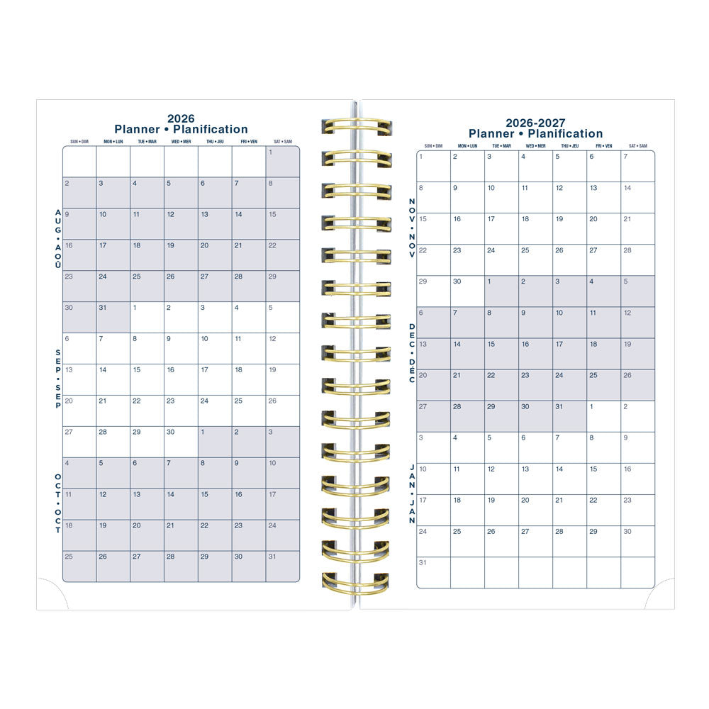 Blueline Academic Daily Planner, Blossom, 2026-2027 - Bilingual CA214BPG.02 #colour_blossom-pink