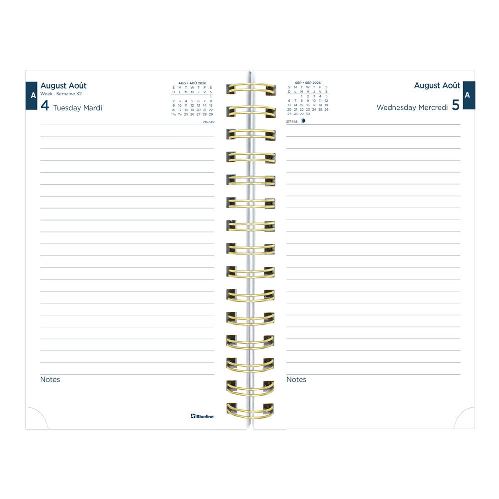 Blueline Academic Daily Planner, Nautical, 2026-2027 - Bilingual CA214BPH.03 #colour_shells