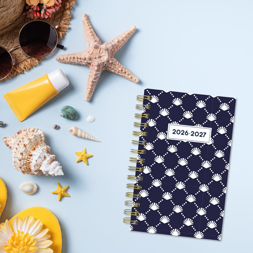 Blueline Academic Daily Planner, Nautical, 2026-2027 - Bilingual CA214BPH.03 #colour_shells