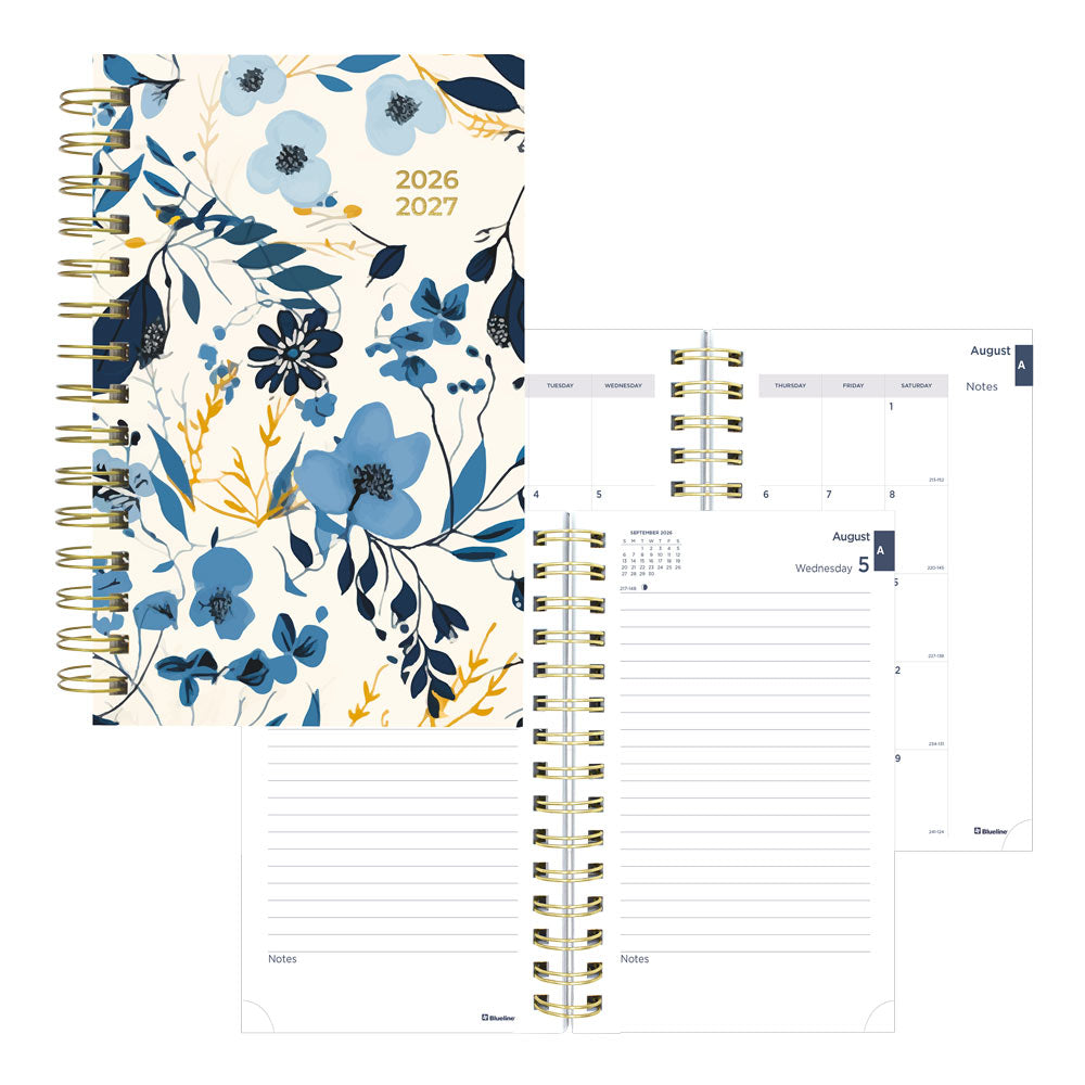 Blueline Academic Daily Planner, Blossom, 2026-2027 - English CA214PG.01 #colour_blossom-yellow