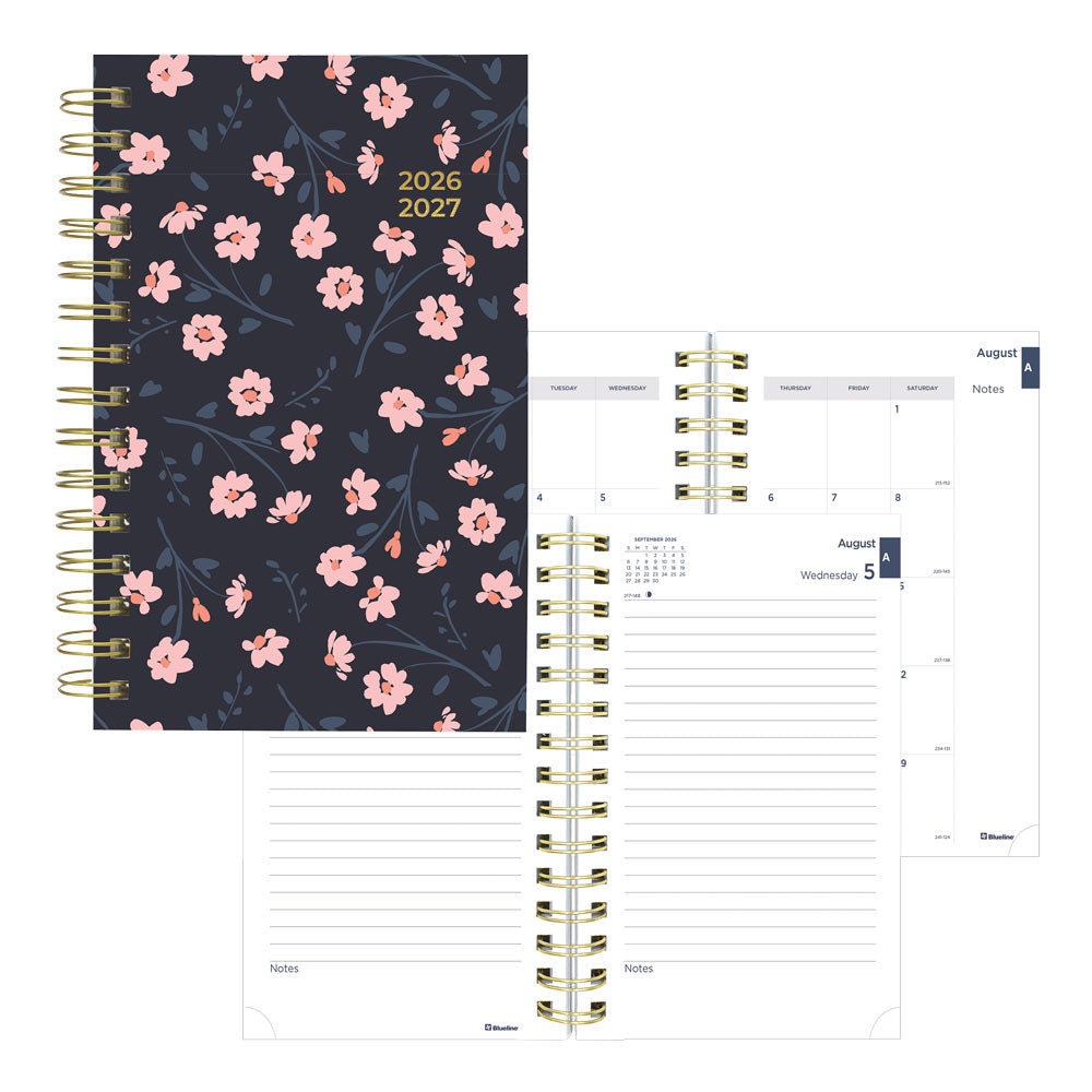Blueline Academic Daily Planner, Blossom, 2026-2027 - English CA214PG.02 #colour_blossom-pink
