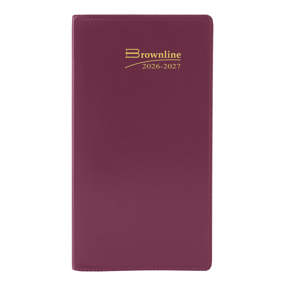 Brownline Monthly Two-Year Pocket Planner, Assorted Colours, 2027-2028 - English (CA24.AST-27)