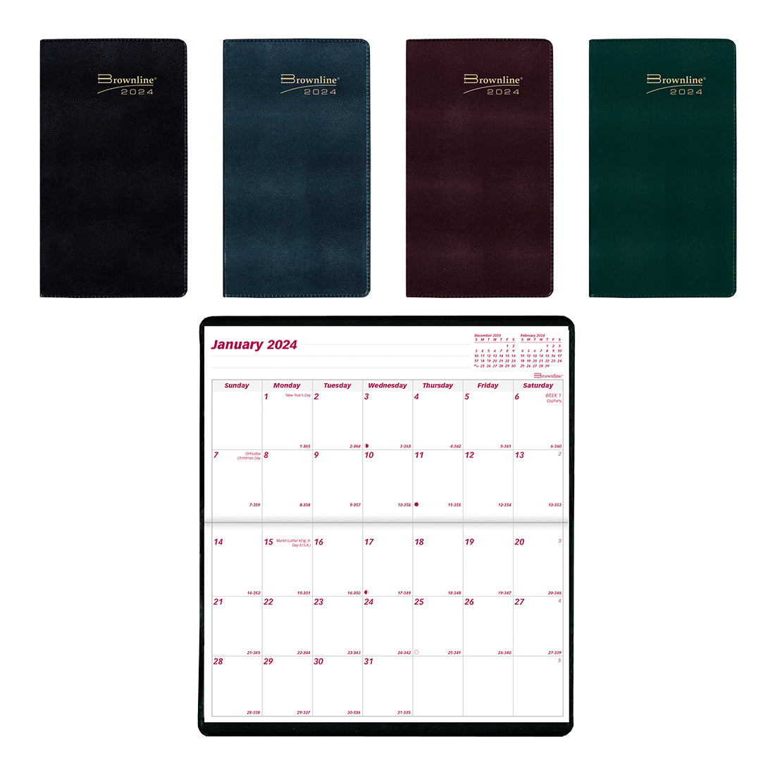 2-Year Monthly Pocket Planner 2024-2025, English