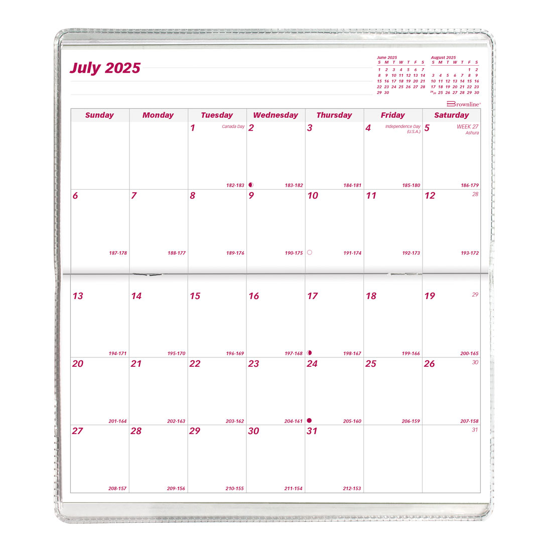 18-Month Pocket Planner, Animals, Assorted Designs, 2025-2026, Brownline CA412.ASX-26 #colour_default-title