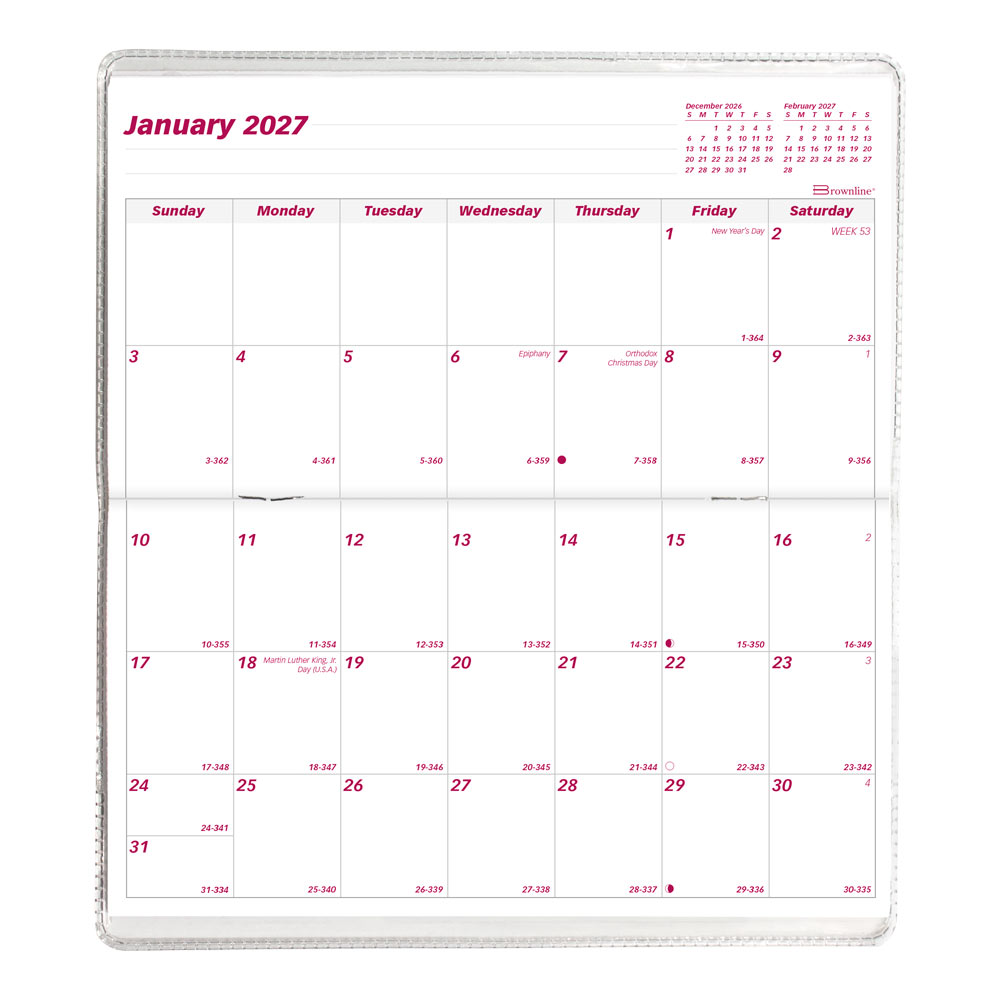 Brownline Monthly Two-Year Pocket Planner, Assorted Designs, 2027-2028, English CA424.ASX